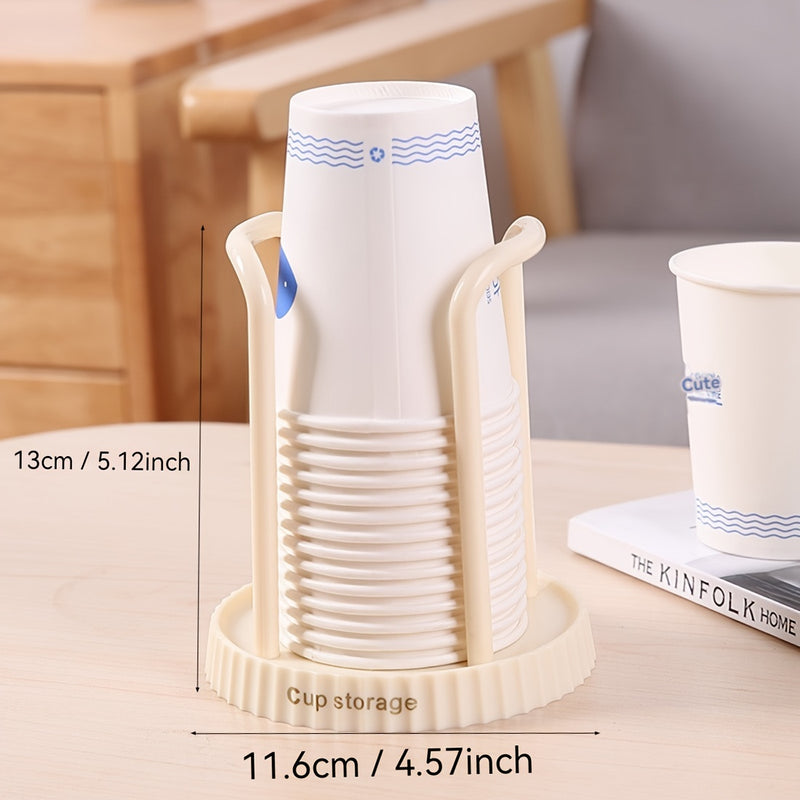 1 taza de plástico desechable - Dispensador de tazas de papel duradero para hogar, oficina, spa, bar, café