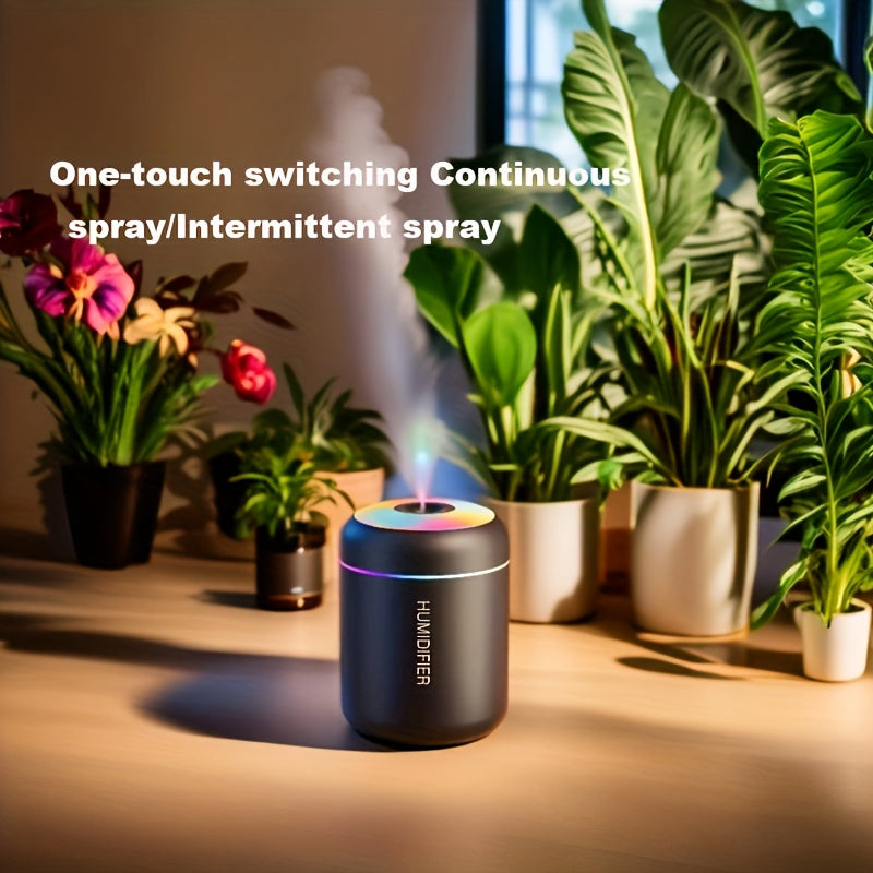 Humidificador portátil mini, humidificador de escritorio USB, adecuado para coches, oficinas, dormitorios, con 2 modos de niebla