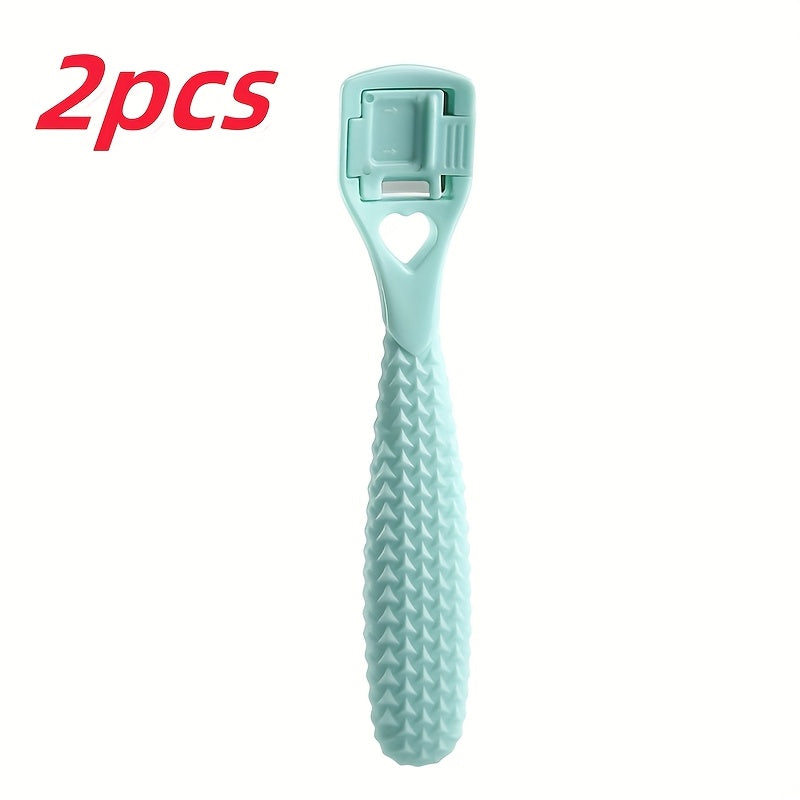 2 Piezas de Raspador y Recortador de Pies Resistente - Herramienta Manual para Pedicura con Agarre Antideslizante, Sin Electricidad/Batería - Para Hogar o Salón, Uñas Encarnadas (Beige Claro) - Regalo Ideal para Cuidado de Uñas, Esenciales de Pedicura, B