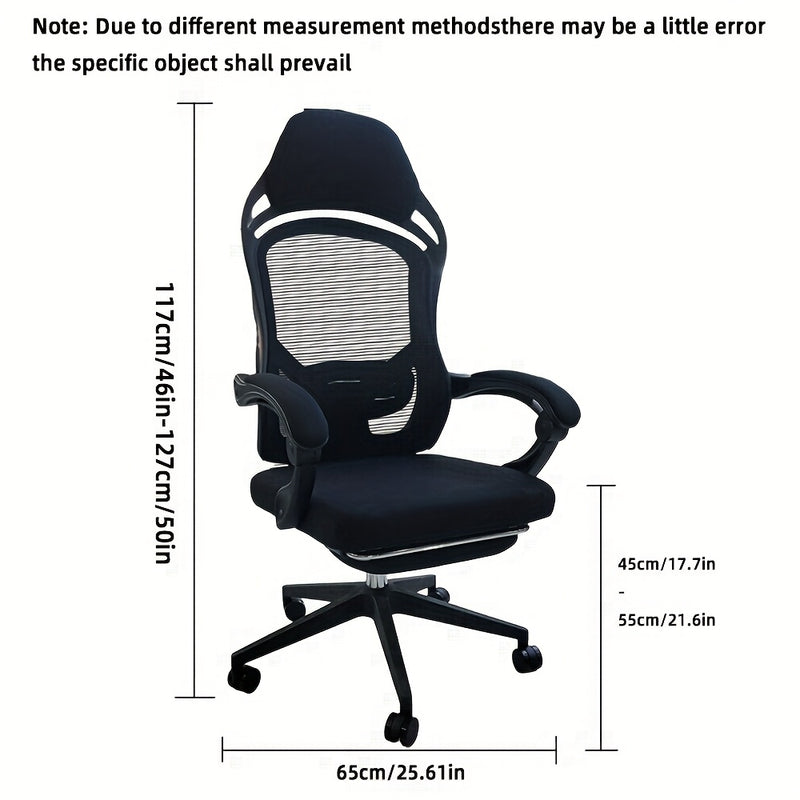 Silla de Juego Ergonómica con Reposapiés - Altura Ajustable, Asiento Giratorio Cómodo para Oficina y Hogar, Ideal para Residencias y E-Deportes