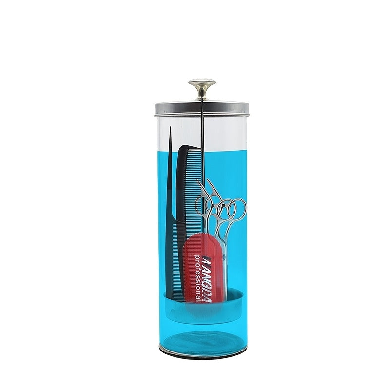 Vaso de Desinfección para Herramientas de Belleza, Botella de Desinfección para Salón de Peluquería, Suministros de Arte de Uñas, Vaso de Desinfección para Herramientas, Botella de Agua de Desinfección de Vidrio