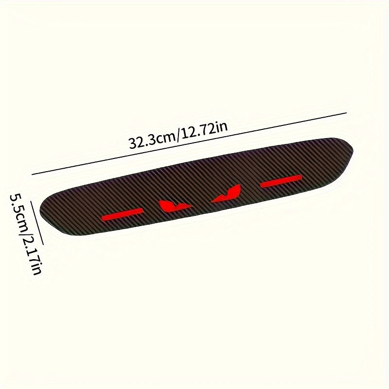Calcomanías para luces de freno con estilo, alta visibilidad, aspecto de fibra de carbono, material PET duradero, adhesivas para mayor seguridad y estilo personalizado del vehículo, calcomanías para frenos