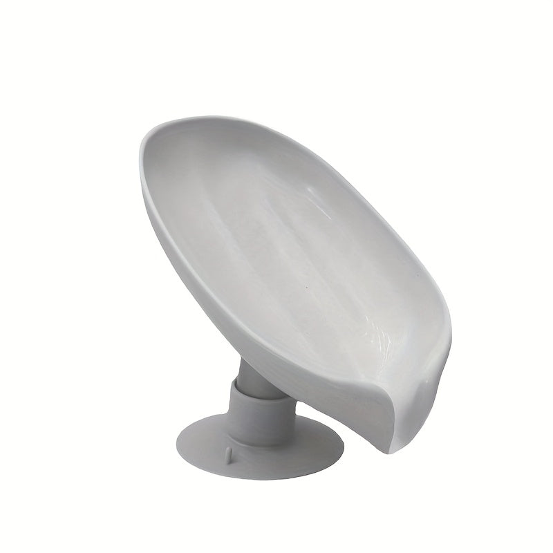 1pc Soporte De Jabón De Drenaje, Tipo De Ventosa Sin Perforación, Soporte De Jabón De Drenaje Sin Acumulación De Agua, Caja De Jabón Para Uso Doméstico, Suministros De Organización Y Almacenamiento En El Hogar, Accesorios De Cocina, Accesorios De Baño