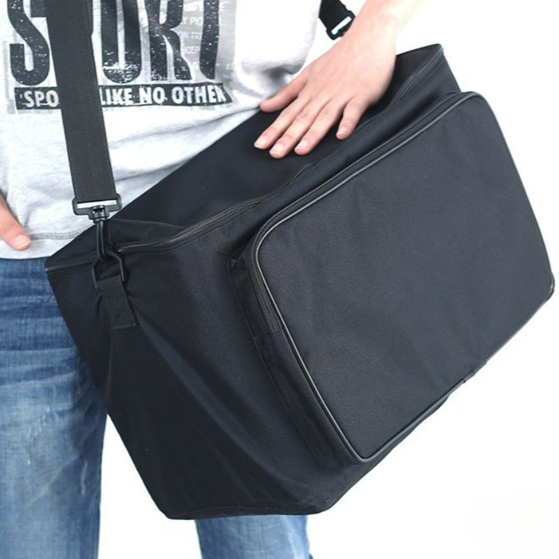 FF Bonfires 40x20x26 pulgadas, Bolsa de amplificador de guitarra Oxford - Mochila duradera negra y estuche portátil con esquinas reforzadas, cierre de cremallera y bolsillos de malla para uso al aire libre, accesorios de guitarra, construcción sólida