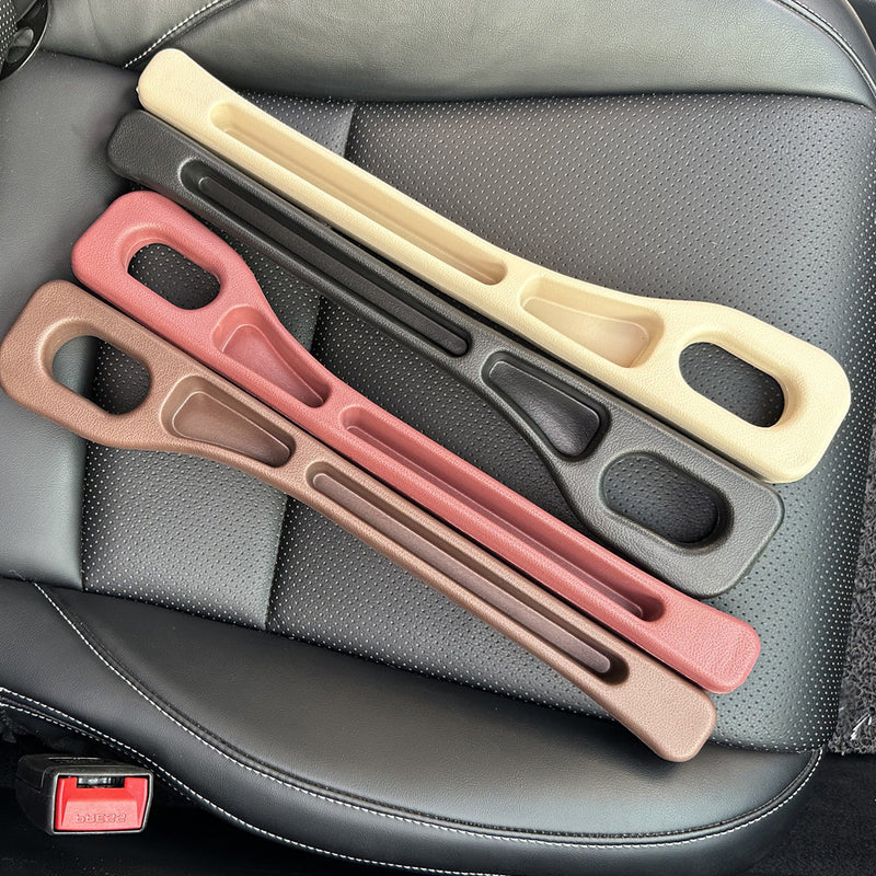 2 piezas de caja de almacenamiento de relleno de huecos de asiento de coche de plástico universal, organizador de consola entre asientos, para decoración interior de automóviles
