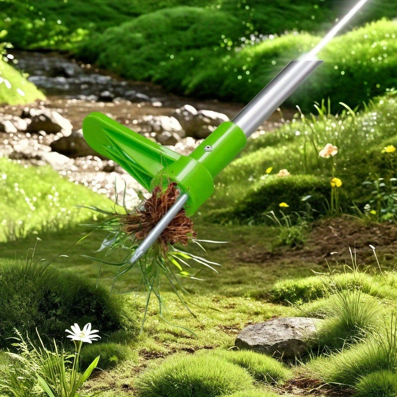 Aplicable a 30 escenas. Herramienta ergonómica para eliminar malezas de pie con pedal de tubo de aluminio de sección doble desmontable, aleación mejorada, pies de alta resistencia, adecuado para el cuidado de césped y jardín al aire libre, kit de herrami