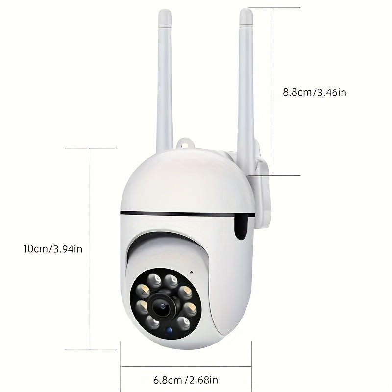 Cámara de seguridad Ourlife HD 1080P, vigilancia inteligente para el hogar con WiFi, seguimiento automático, monitoreo inalámbrico IP para exteriores día y noche, detección de personas/mascotas, Wi-Fi de 2.4GHz, protección de seguridad 1080P 2.4G, visión