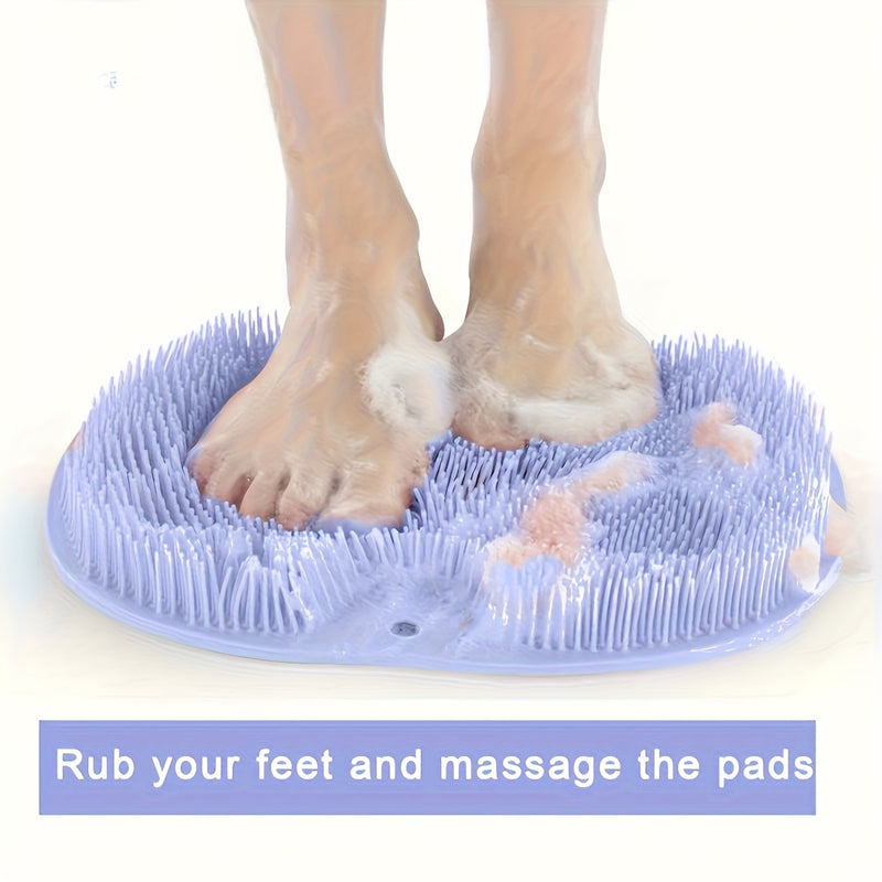 2 Piezas - Almohadilla de Masaje para Pies de Silicona para Baño RV, Almohadilla Exfoliante Antideslizante con Ventosas, Masajeador de Espalda Montado en la Pared, Accesorio para Ducha RV, Ideal para Hogar Familiar