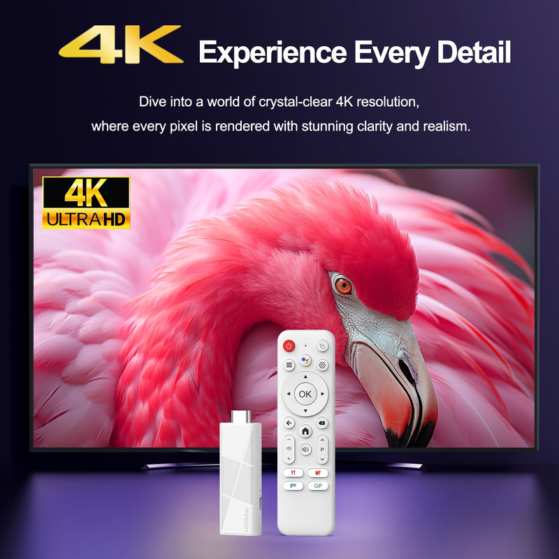 2025 Nueva Llegada H96 MAX RK3518 Smart TV Stick con Android 14.0, WiFi6, BT5.4, Ethernet 100m, Resolución 4K@60Hz, Salida HD, Asistente AI Caja Reproductor de TV