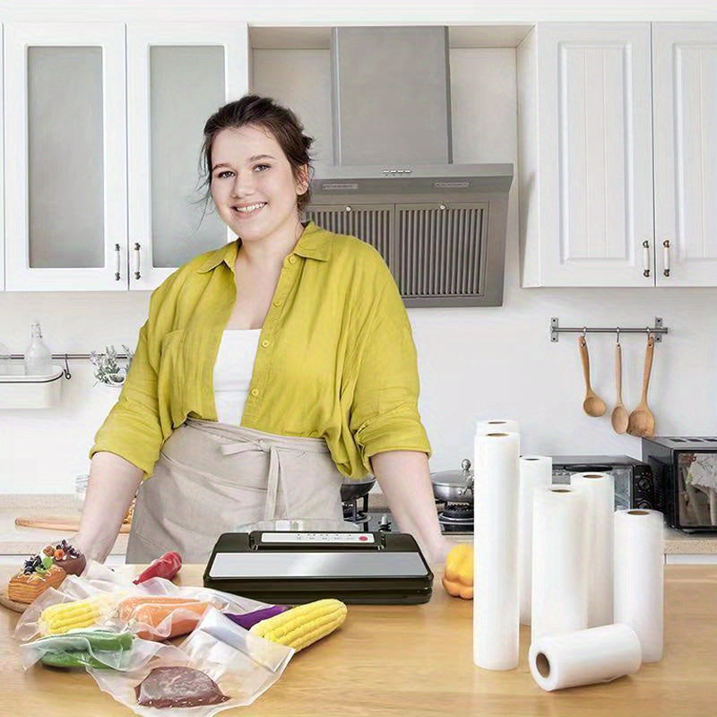 100 piezas Bolsas de Sellado al Vacío Premium - Conservación de Alimentos Hermetica, Almacenamiento y Solución de Organización para Cocina - Reutilizables, Duraderas y Libres de BPA Esenciales para el Hogar