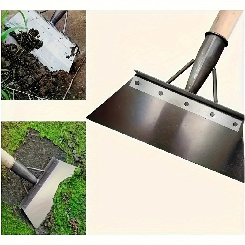 Paleta Multifuncional de Acero Inoxidable - Hoja Reforzada para Deshierbe, Raspado de Barro y Remoción de Nieve - Pala Metálica Duradera para Jardinería, Mantenimiento del Hogar y Trabajos en el Patio