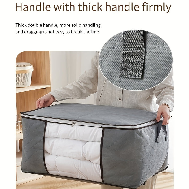 Bolsa de Almacenamiento Extra Grande Plegable para Mantas, Ropa de Cama y Edredones - Organizador Versátil con Cierre de Cremallera, Ideal para la Organización del Hogar, Almacenamiento Debajo de la Cama