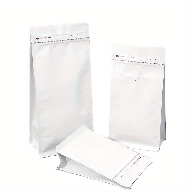 100pcs Bolsas de Café Autoadhesivas a Prueba de Fugas con Válvula Unidireccional - Perfectas para Almacenamiento de Granos, Frutos Secos, Frutas Secas y Té