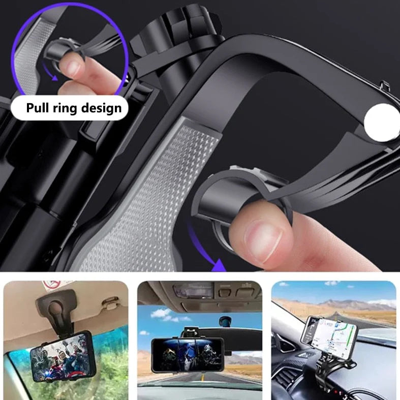 Soporte para Teléfono en el Tablero del Coche - Ajustable y Seguro, Adecuado para iPhone, Samsung Galaxy, etc. - Fácil de Instalar, Diseño para una Conducción Segura