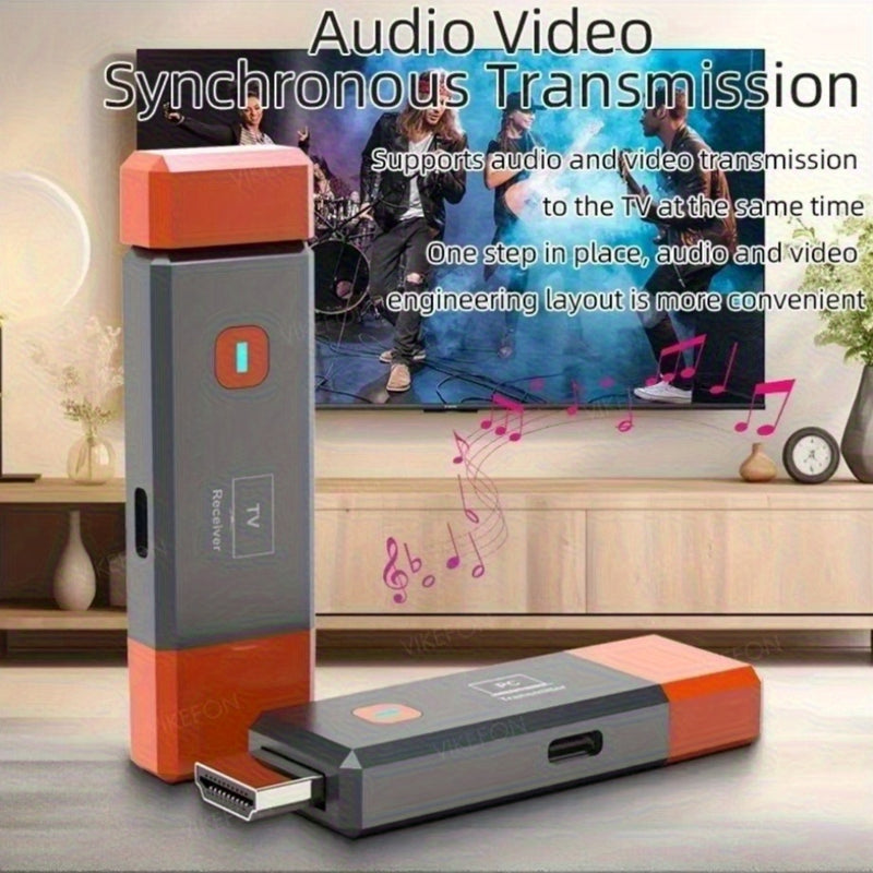 Transmisor y receptor inalámbricos de HDTV 1080P 60Hz 50m 8TXs a 1RX Adaptador de dongle de TV inalámbrico para cámara, portátil, PC, proyector, monitor, enchufe y juego 2.4G/5.8G de baja latencia para decodificación de 4K, entrada 1080P, salida