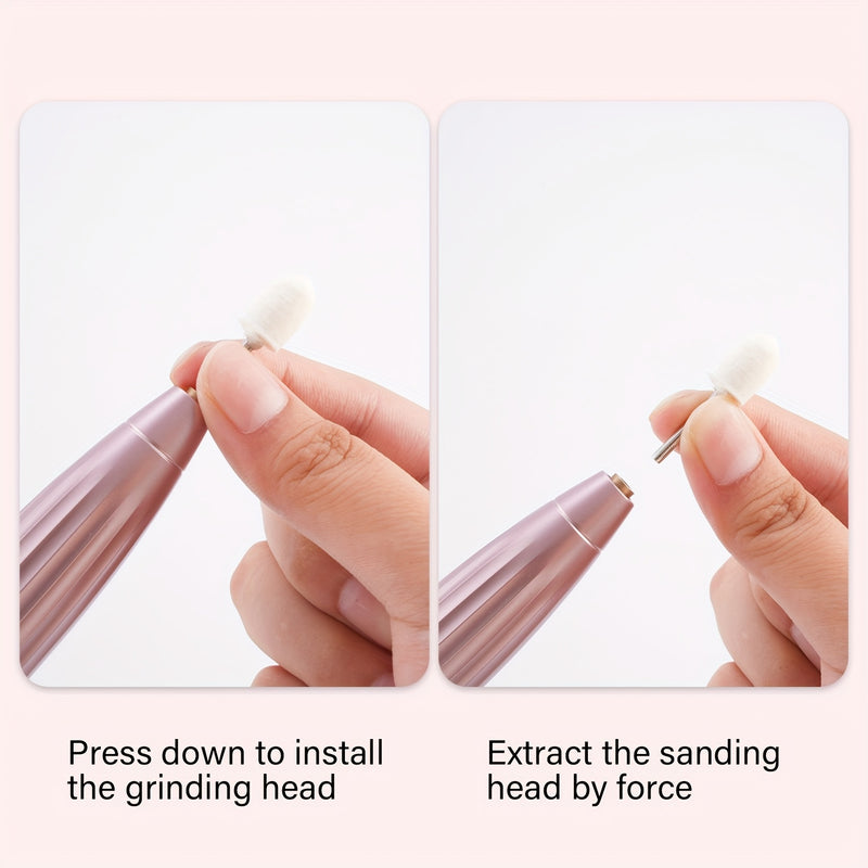 Kit de Taladro para Uñas Recargable sin varillas - Lima Eléctrica Profesional sin Cable con Velocidades Ajustables, Bajo Ruido y Vibración, Base de Carga Inalámbrica y Batería de Larga Duración para Manicura en Gel y Acrylic