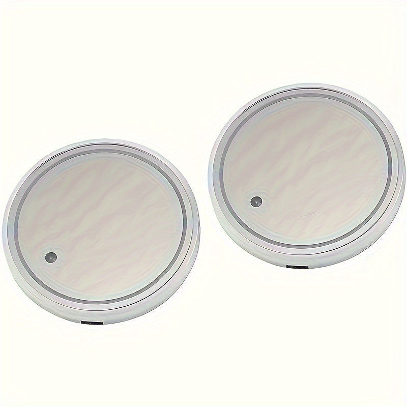 1/2 piezas de posavasos para auto con luz LED neón, almohadilla para tazas con luz ambiental de detección inteligente, posavasos con carga USB, cojín para tazas que brilla en la oscuridad, accesorios para interior de auto, decoración para bar, decoración