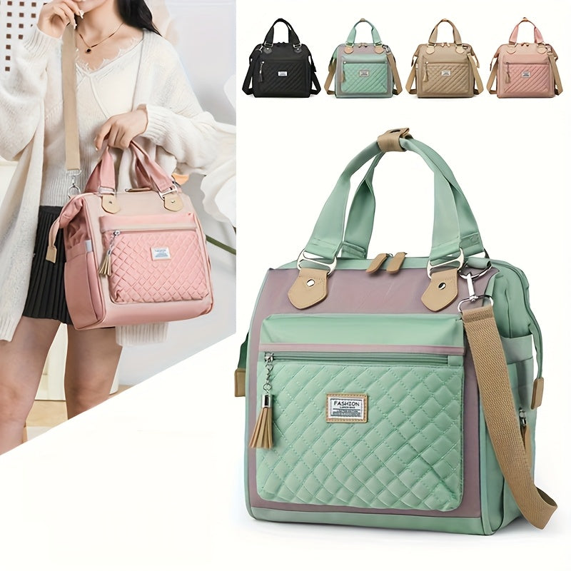New Fashion Bolsa de Almuerzo Acolchada y Aislante de Gran Capacidad con Asa, Ideal para Camping al Aire Libre y Comidas, No Contacto con los Alimentos