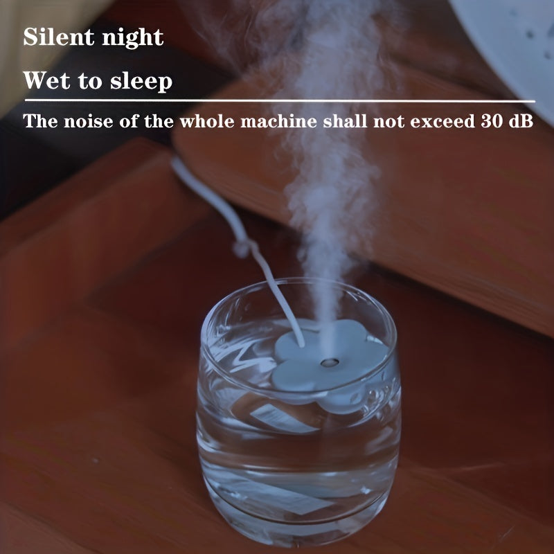 Humidificador pequeño con diseño de flor, hidratante, vaporizador facial