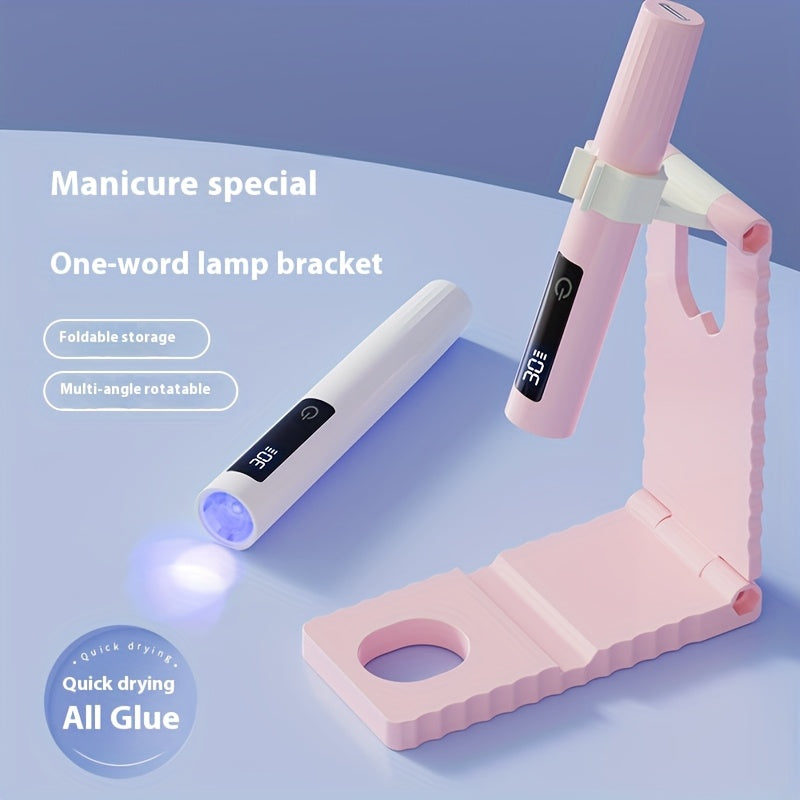 Secador de Uñas con Base - Lámpara para Uñas, Pantalla Táctil y Detección Automática, Ideal para Secar y Curar Esmalte, Adecuado para Uso en Casa, Incluye Cable USB, Profesional para Gel