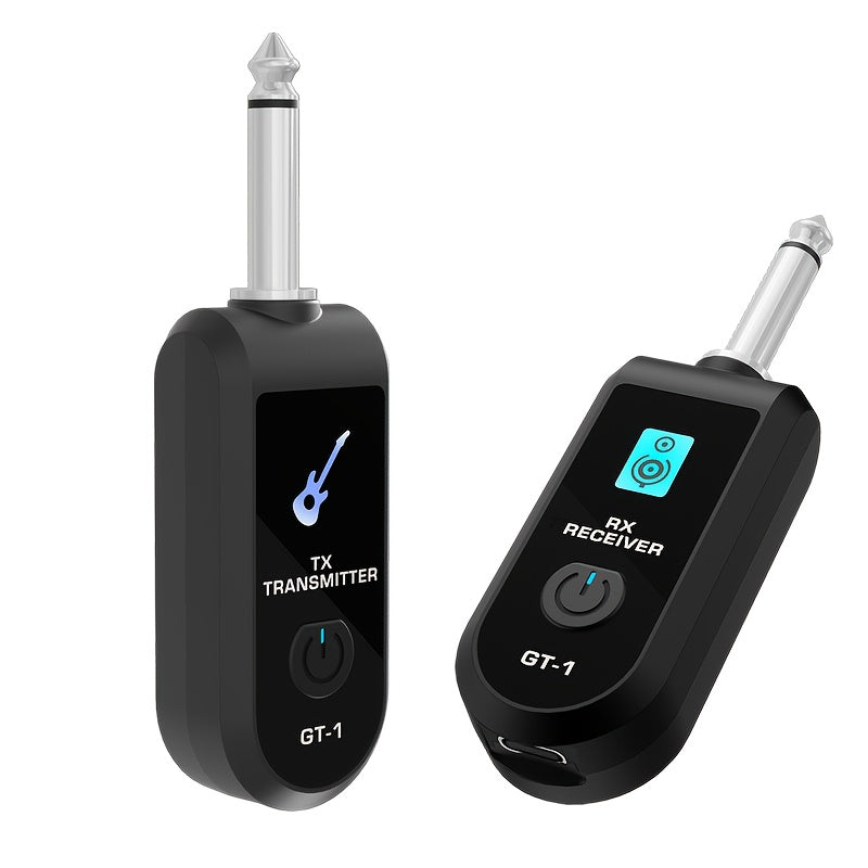 Receptor inalámbrico de guitarra eléctrica, sistema inalámbrico de guitarra recargable, pickup electrónico, sonido universal, accesorio musical para instrumentos musicales, adecuado para bajo eléctrico, violín, teclado y transmisor y receptor de instrume