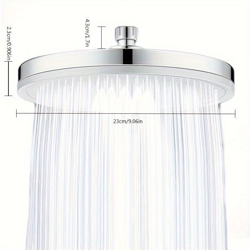 1 Cabezal de ducha de alta presión con 6 modos, potente boquilla de masaje, montaje en pared, diseño circular duradero de plástico, superficie pintada con espray, fuerte flujo de agua, estructura sólida, cabezal de ducha de espray superior de múltiples m