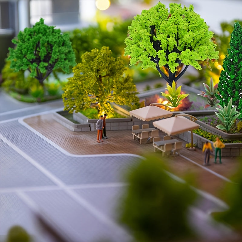 60 árboles modelo de 1.3 a 10.92 cm, árboles mixtos para paisajes de tren, árboles arquitectónicos y árboles artificiales para manualidades DIY, maquetas y paisajes verdes naturales