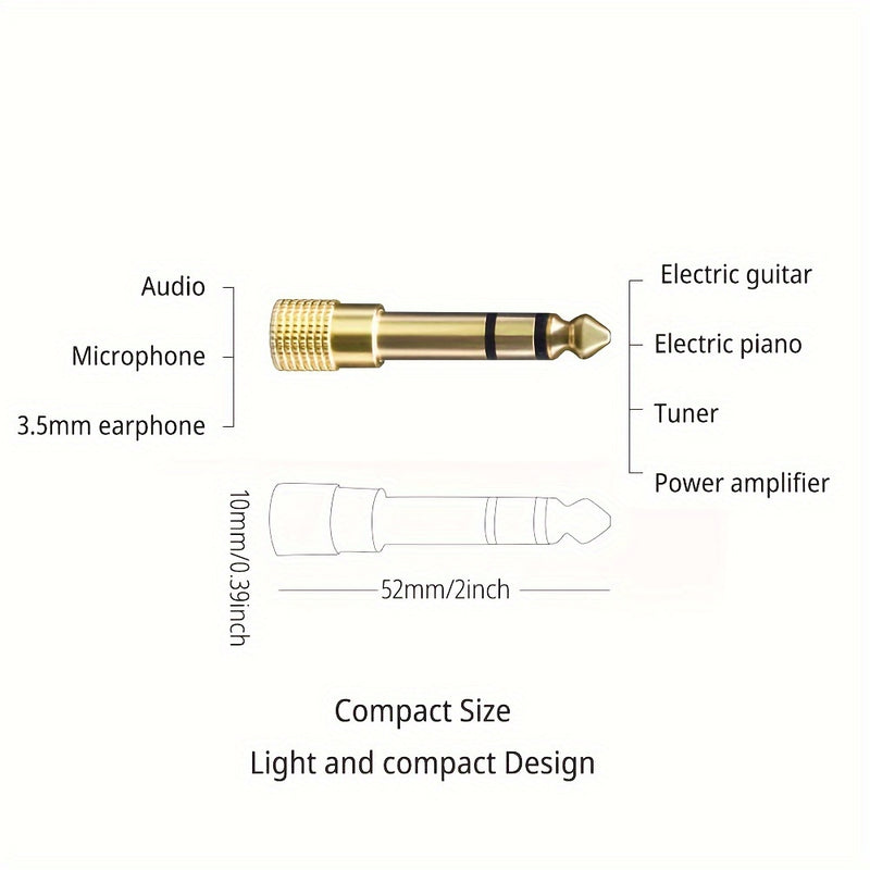 Adaptador de audio estéreo de 3.5 mm a 6.5 mm, hembra a macho, convertidor AUX, Eid Al-Adha Mubarak