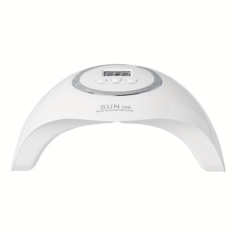 Secador de Uñas LED 48W para Gel - 24 Luces con Sensor Automático, 3 Ajustes de Temporizador y Pantalla LCD, Alimentación USB, Lámpara Profesional Blanca para Manos y Pies, Equipo de Pedicura
