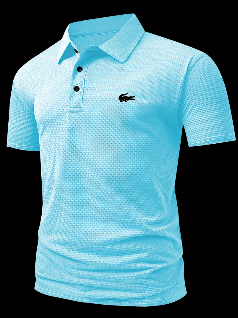 Camiseta Cómoda para Hombres de Medio Oriente con Estampado de Cocodrilo, Camisa Casual Transpirable para Negocios y Ocio