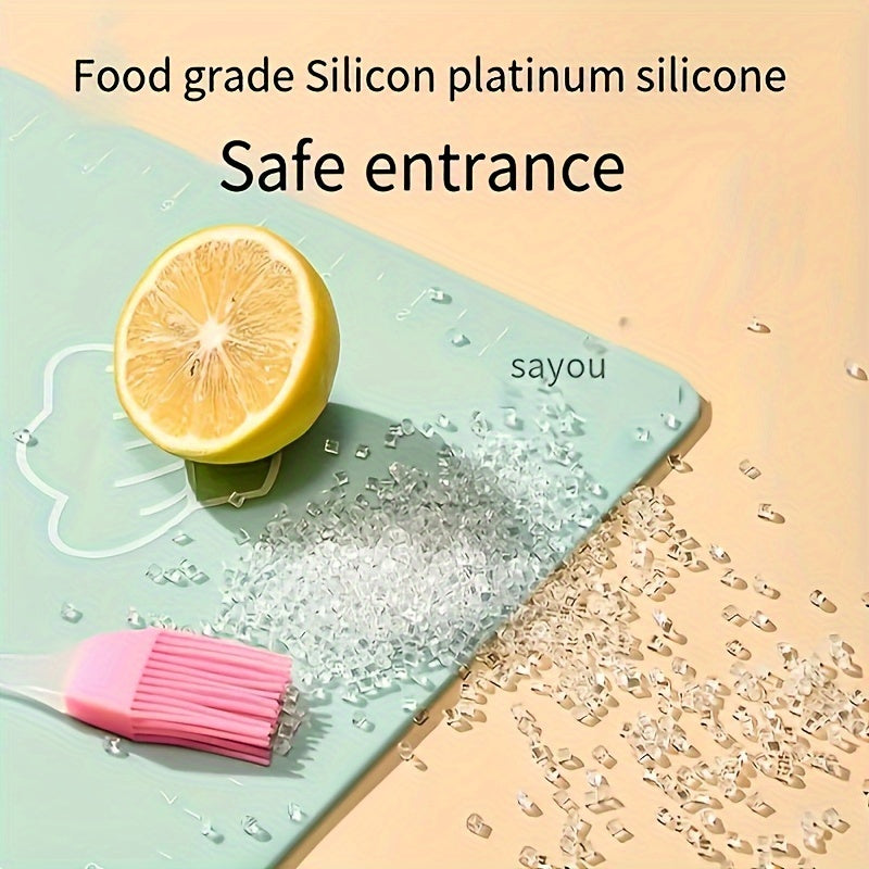 Estera de amasado de silicona extra gruesa - 1 pieza, almohadilla antiadherente para amasar con medidas, superficie antibacteriana antideslizante para hornear pizza, masa de pastel, equipo de servicio de alimentos sin carga - 50.04cm x 39.88cm