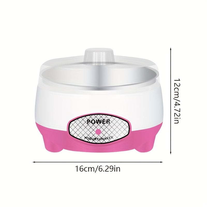 Mini Hacedor de Yogur DIY, máquina multifuncional para natto, diseño compacto, calefacción tridimensional 360°, fermentación a temperatura constante, enchufe estándar americano, revestimiento interior de acero inoxidable, capacidad de 33.814 onzas, regal