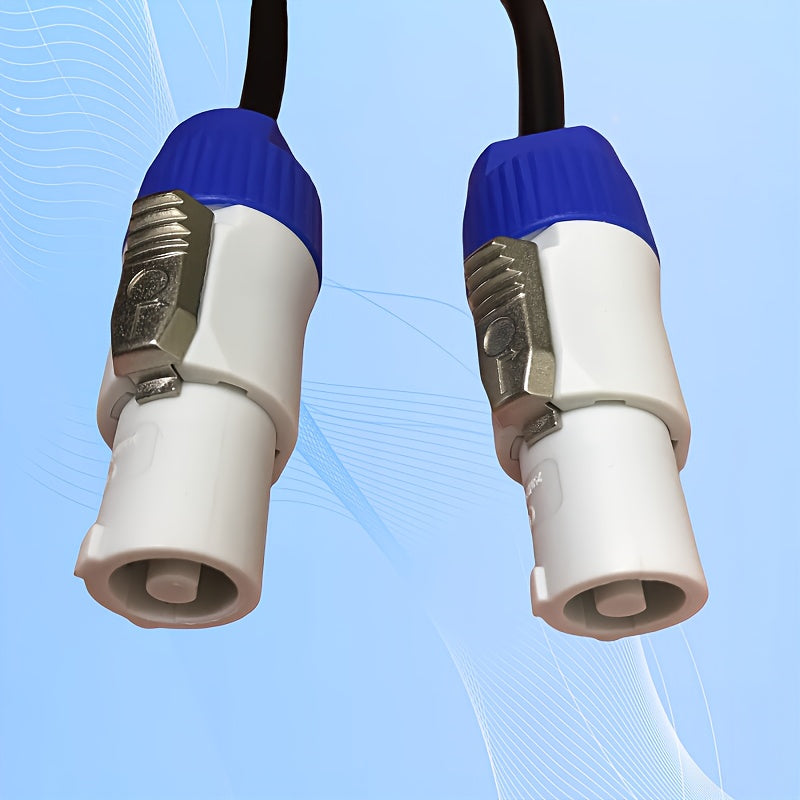 Cable de alimentación de 3 hilos de 20A con conectores masculinos/femeninos, 6Gbps, para equipo de audio y video HD, salidas de iluminación de escenario, alta calidad y compatible con cables de alimentación AC, cable de alimentación para equipo de video,