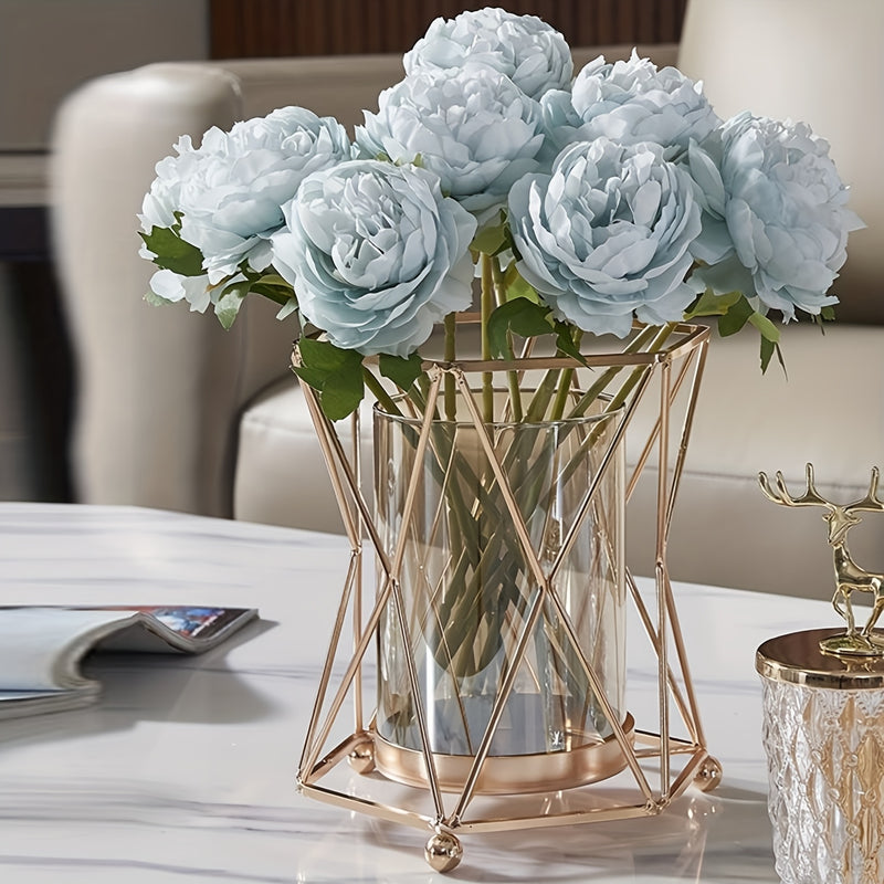Jarrón de lujo minimalista estilo nórdico para flores frescas, ideal para cultivo en agua y decoración con flores artificiales, perfecto para realzar la decoración de salas y mesas de comedor en uso diario