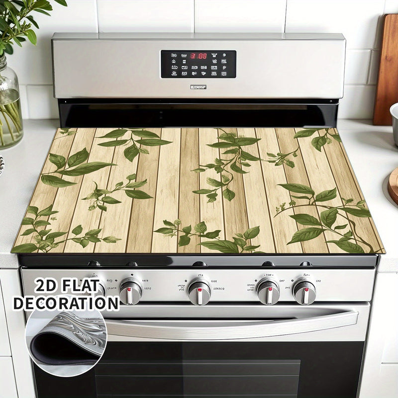 2D Decoración Plana, Cubierta de Fogón Eléctrico - Cubierta de Fogón de Gas con Forro de Goma, Ideal para Cualquier Cocina, Protección del Fogón, 1 Unidad
