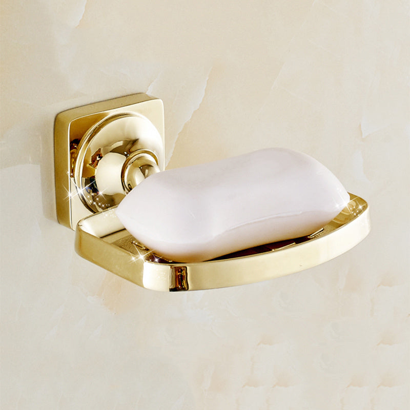 Jabonera para ducha, jabonera de acero inoxidable, jabonera de barra simple, jabonera montada en la pared, jabonera a prueba de herrumbre, soporte de esponja para baño, bañera, fregadero de cocina, dorado, plateado
