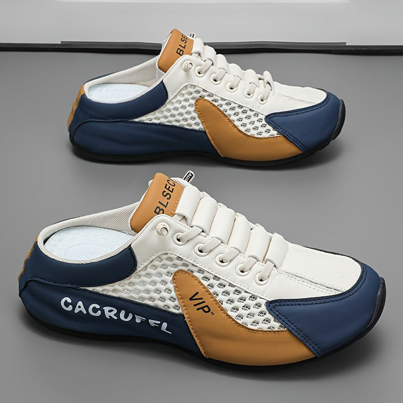 Sandalias de plataforma sin cordones para hombre - Zapatos ligeros y transpirables para verano con suela gruesa de PVC para aumentar la altura, diseño casual de calzado urbano en khaki/gris/verde, comodidad para todas las estaciones para uso diario y act