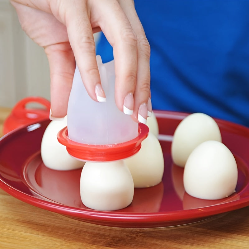 Juego de 6 tazas de silicona para cocinar huevos, antiadherentes, resistentes al calor, huevos cocidos perfectamente, preparación de desayuno sin cáscara fácil, accesorios para cocinar huevos | Soporte decorativo para huevos | Silicona duradera