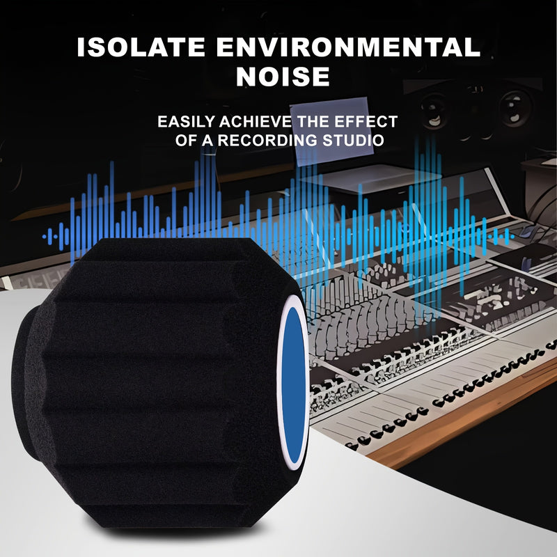 Pantalla de viento XGeS Microphone con espuma insonorizante, filtro anti-pop para grabación de estudio, negro, conector XLR, sin necesidad de batería