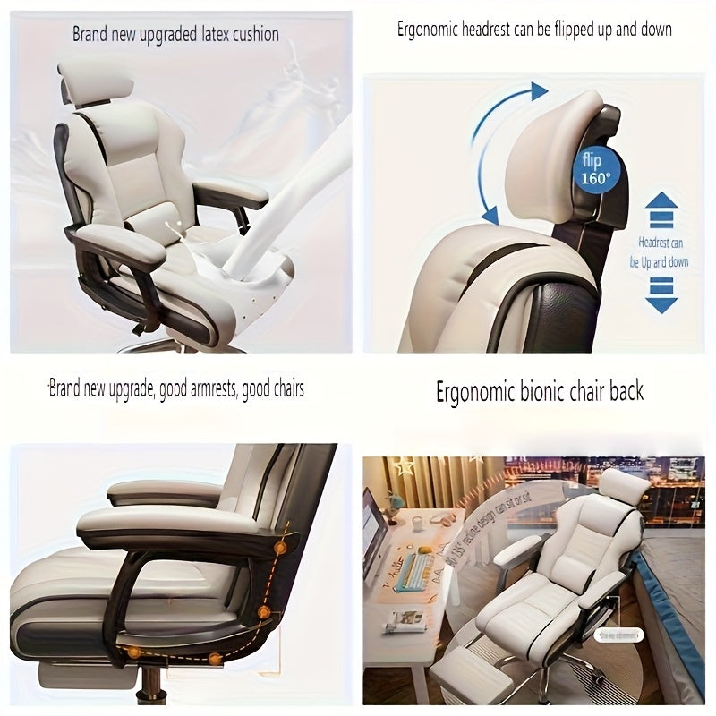 2 colores disponibles, silla de computadora elegante y lujosa, suave y cómoda, ideal para oficina en casa o estudio