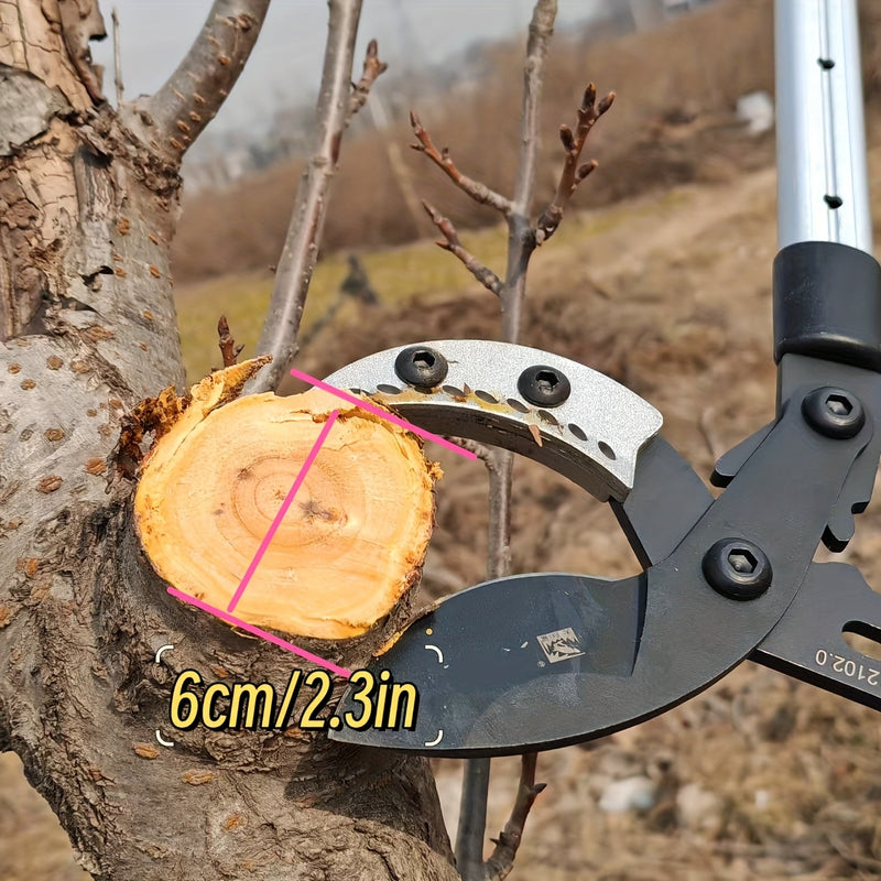 1pc Tijeras para Ramas Extra Largas de 66.04-99.06cm, Mango Antideslizante, para Árboles y Frutales, Tijeras para Ramos Gruesos, Corta Rama Manual con Hoja Afilada de Acero de 7.62cm, Podadora Súper Potente para Corte de Ramas