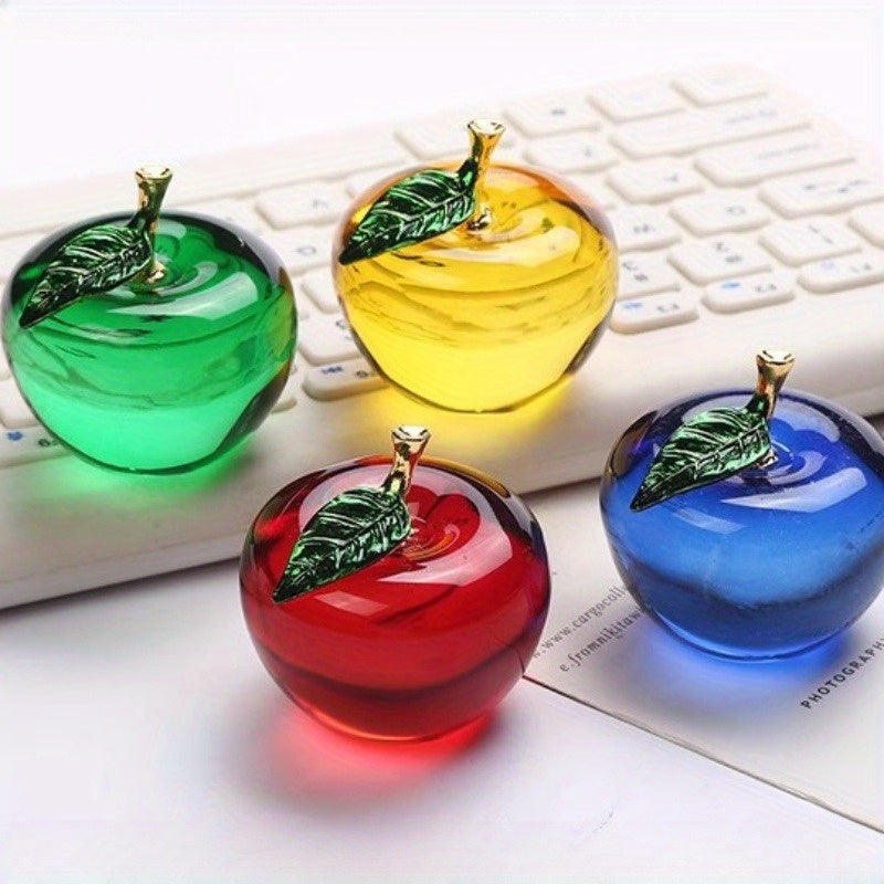 Adorno de manzana de cristal, centro de mesa de manzana roja, regalo de vacaciones para Navidad, Acción de Gracias, Año Nuevo, Día de San Valentín, Día de la Madre, decoración festiva.