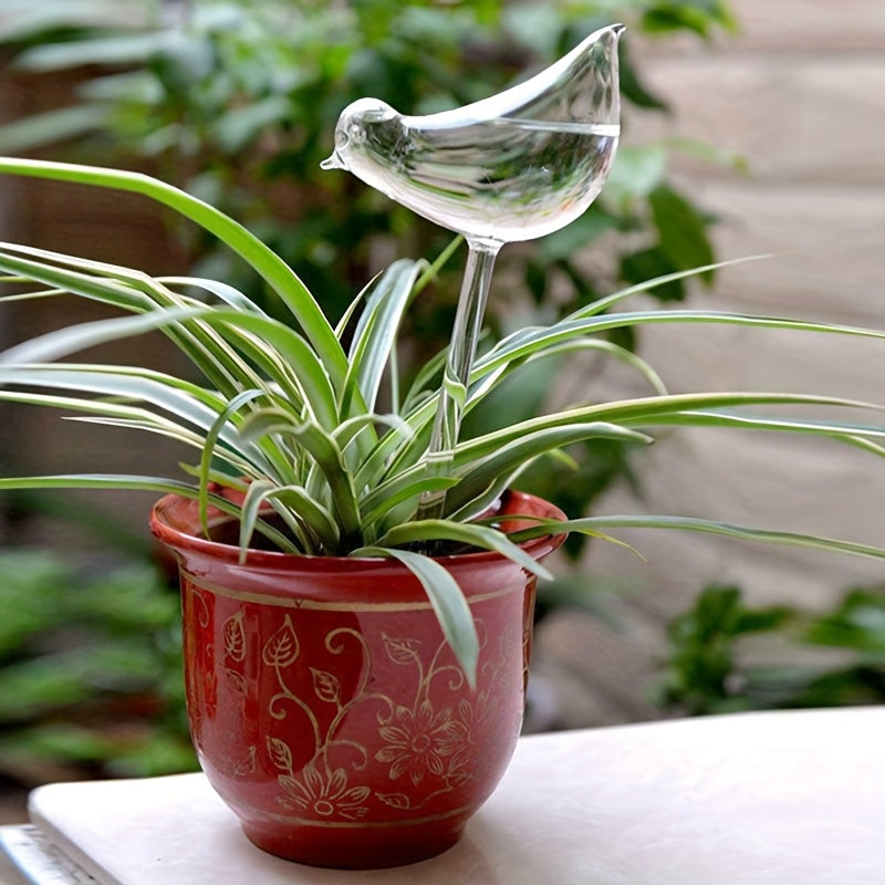 5 piezas de esferas de agua automática con forma de ave - Dispositivos de riego automático para plantas, herramientas de riego por goteo de plástico duradero para jardines interiores y exteriores, ideales para plantas en macetas, flores y bonsái, sistema