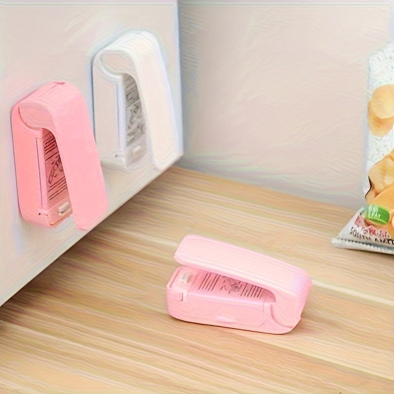 POLVCDG Sellador de Alimentos Portátil, Sellador de Calor Portátil para Bolsas de Plástico, Compacto y Fácil de Usar, Modo de Energía Sin Carga, Sin Batería Requerida para Snacks y Conservación de Alimentos