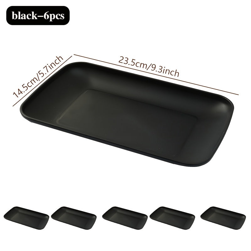 6 platos para comida, uso diario en el hogar, varios colores que aumentan el apetito, también para restaurantes y cafeterías, gran capacidad, moldeado integrado para fácil limpieza