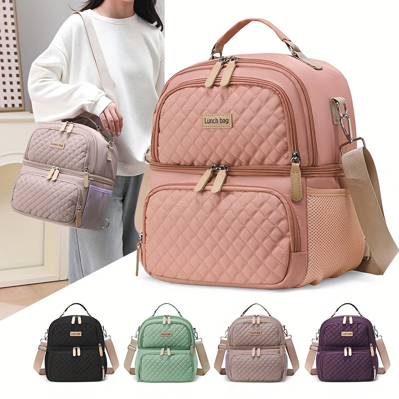 New Bolsa Térmica para Almuerzo, Gran Capacidad y Estilo Multifuncional, Ideal para Uso Exterior, Viajes Diarios y Largos Recorridos, No Contacto con Alimentos