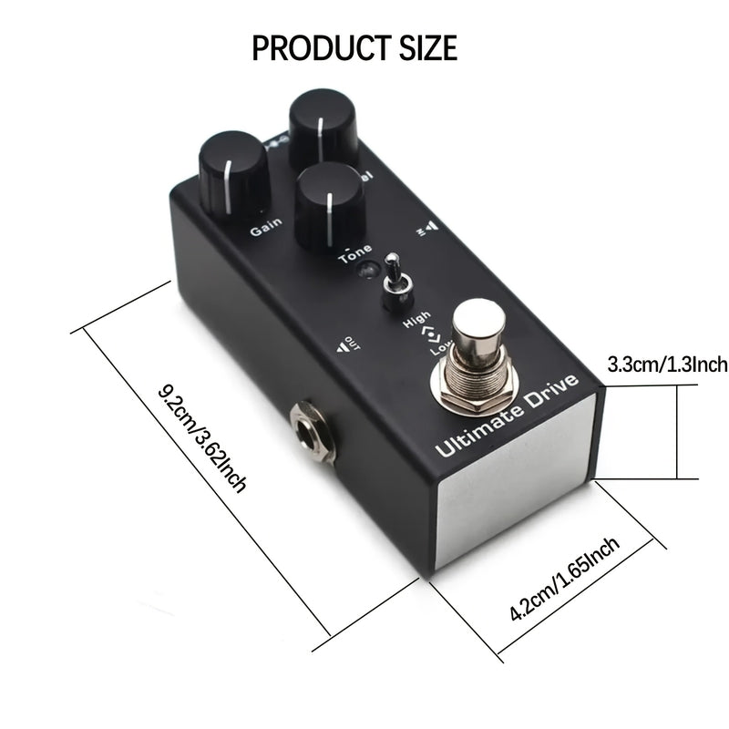 Pedal de efecto para guitarra eléctrica con sobreimpulso extremo, distorsión americana, coro analógico, DC 9V, bypass verdadero con cable de aumento de 5V a 9V USB.