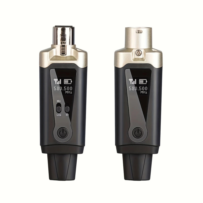 Transmisor y receptor inalámbricos Bomaite para micrófono XLR con enchufe, sistema inalámbrico para micrófono dinámico y condensador, mezclador de audio, sistema PA.