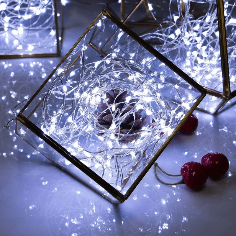 Luces LED Solares para Exteriores Impermeables IP65, con Encendido/Apagado Automático y 8 Modos de Iluminación (Parpadeo/Brillo Fijo), Construcción en Acero Inoxidable para Jardín, Patio, Balcón, Bodas, Fiestas - Decoración Ecológica para Paisajes, Ambie