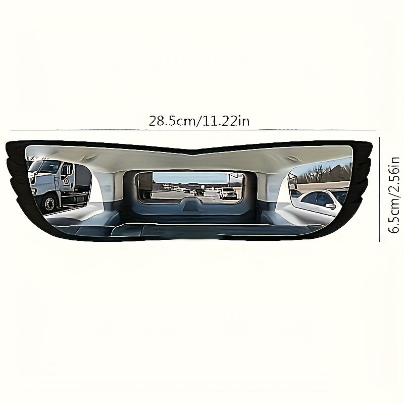 Espejo Retrovisor Panorámico de Ángulo Amplio para Coche 1pz - Antirreflejos, Mejora del Punto Ciego, Material ABS Duradero, Diseño Cóncavo Inspirado en Autos de Carreras, Instalación Delantera, Gran Campo Visual, Accesorio de Seguridad Vehicular | Mejor
